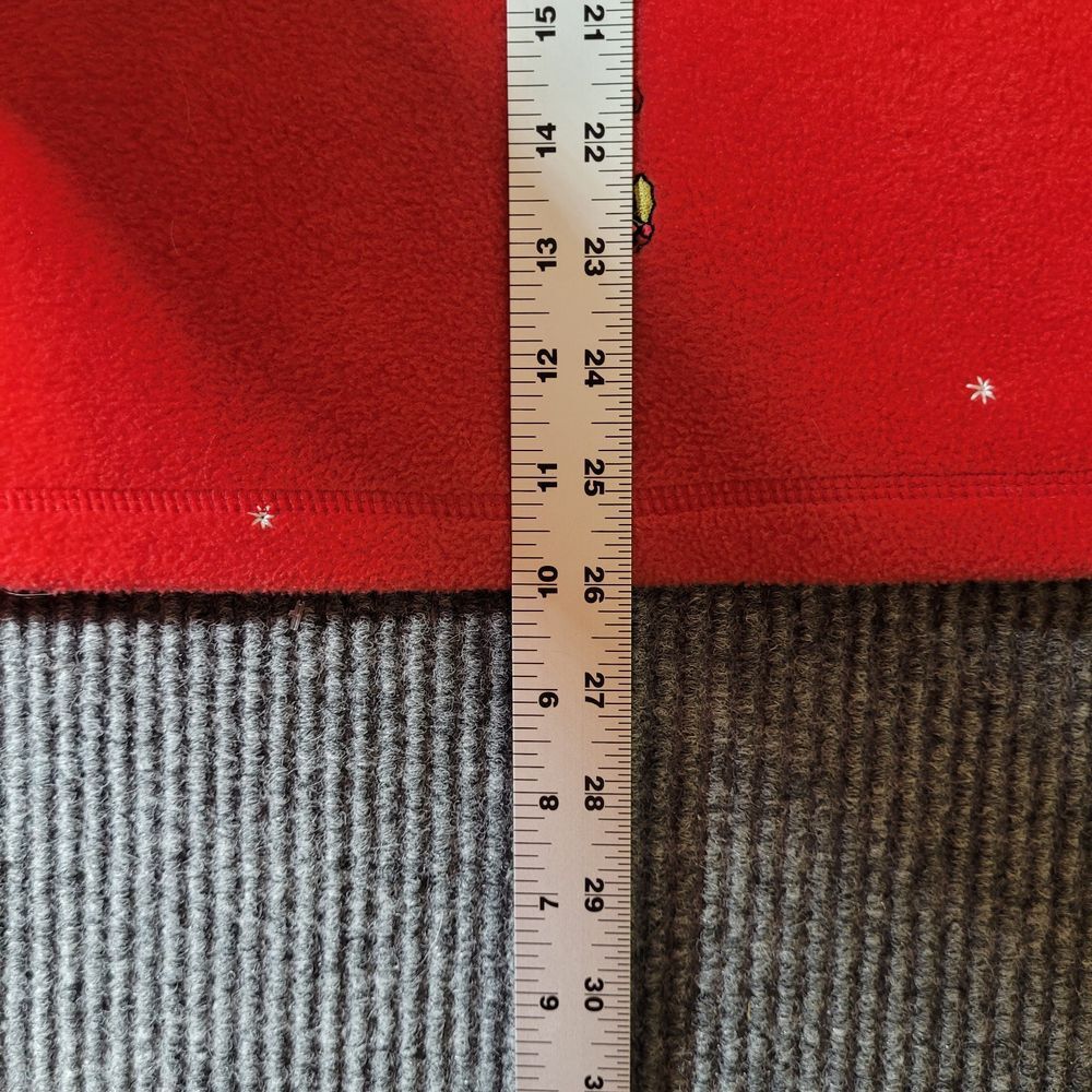 C&B Sport by Croft and Barrow Embroidered Stockings Fleece Zip Sweater 2X - Picture 7 of 8